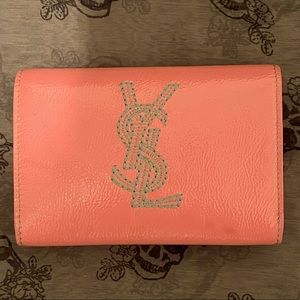 Pink Patent YSL Card Holder / Pouch